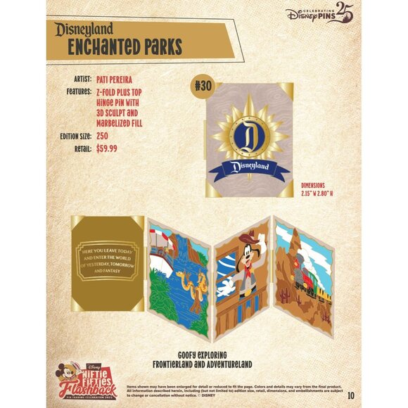 NEW! Disneyland Goofy Exploring Frontierland & Adventuraland Z fold LE 250 Pin A - Picture 3 of 6